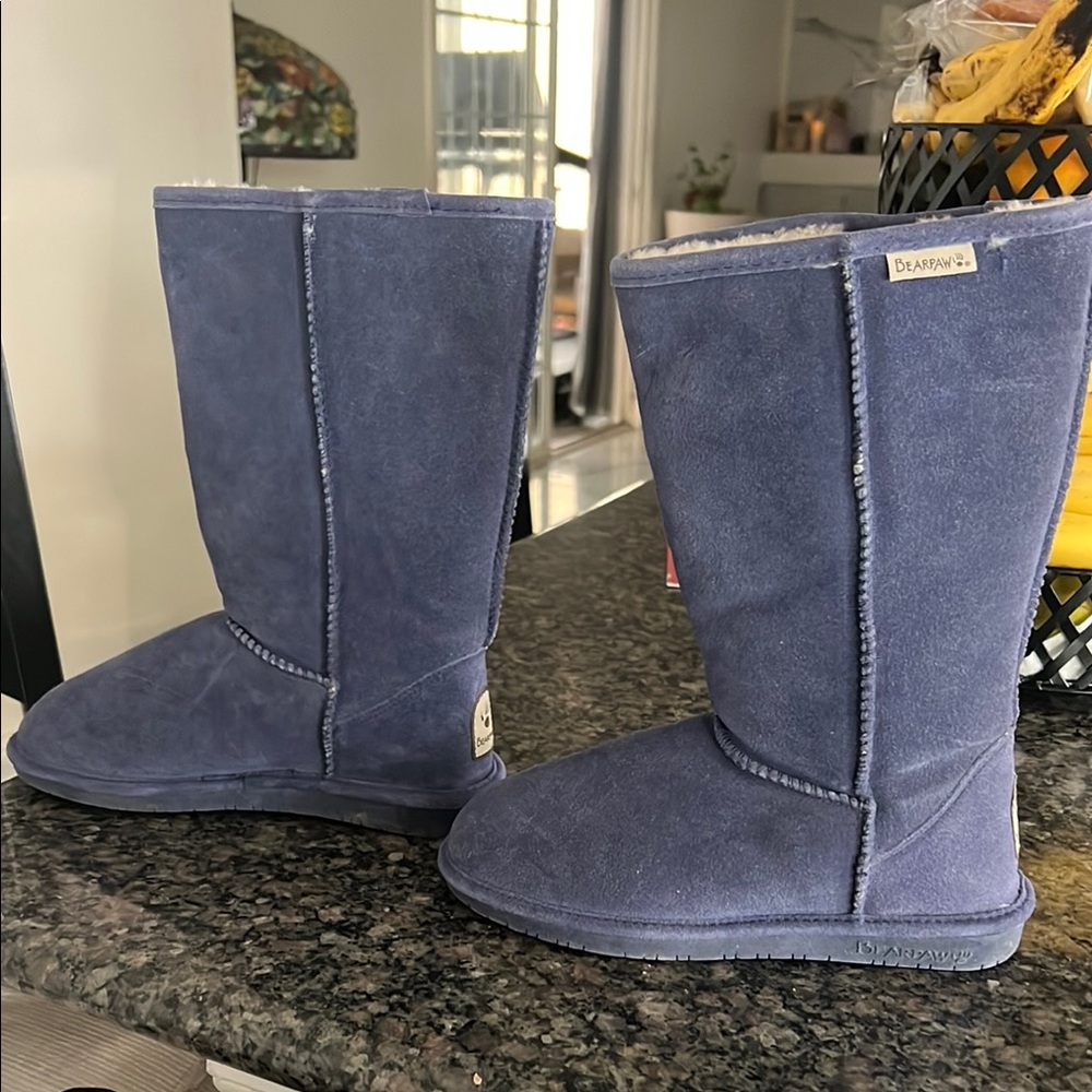 Blue Suede Boots size8 women like new - Picture 5 of 5